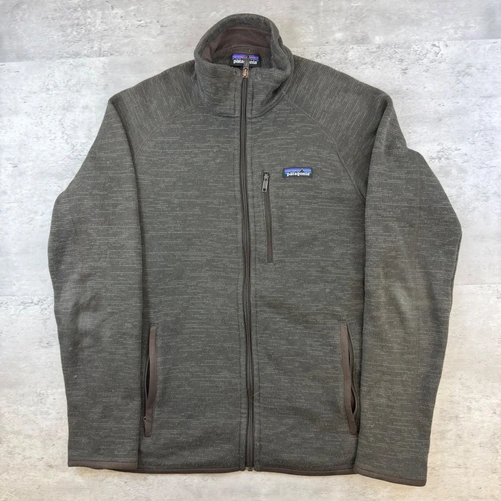 Patagonia Better Sweater Full Zip Fleece Jacket Mens Small Dark Olive Green
